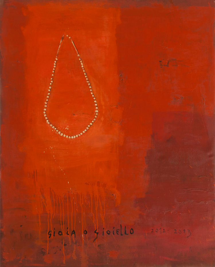 Gioia o Gioiello, 2012-2013, olio su tela, cm 196 x 92.
